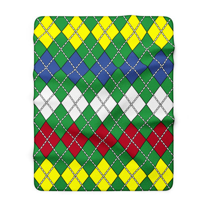 Comoros Retro Argyle Blanket Throw