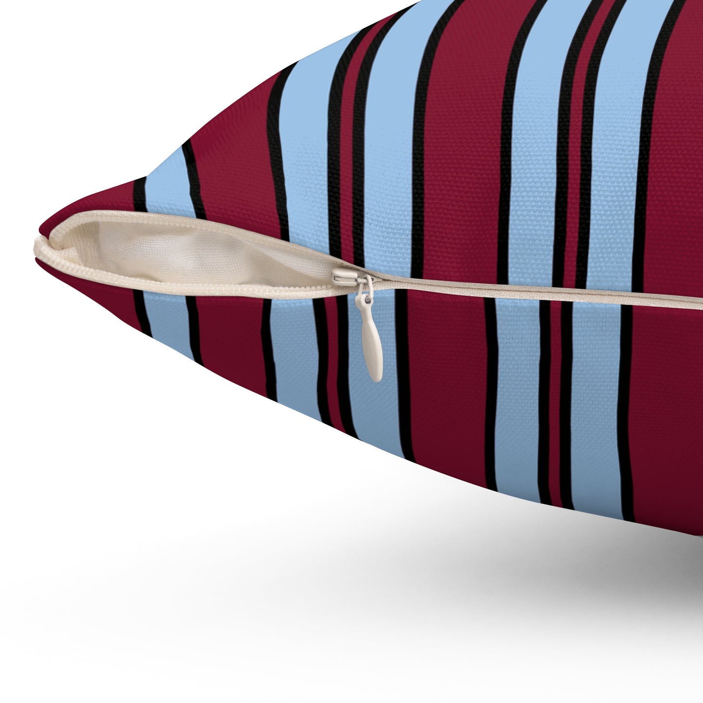 Claret, Blue Retro Stripe Cushion Pillow