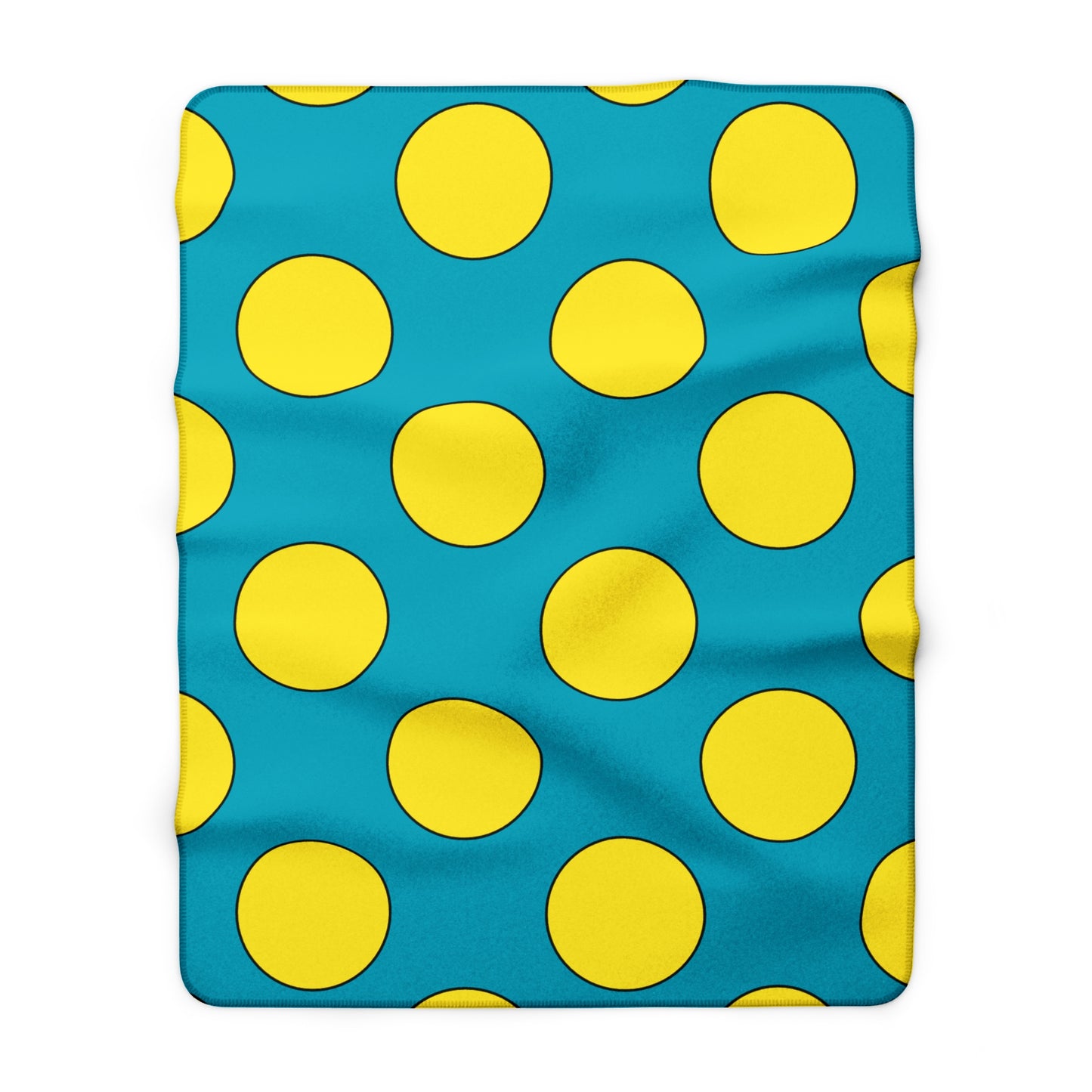 Kazakhstan Retro Polka Dots Blanket Throw