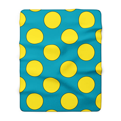 Kazakhstan Retro Polka Dots Blanket Throw