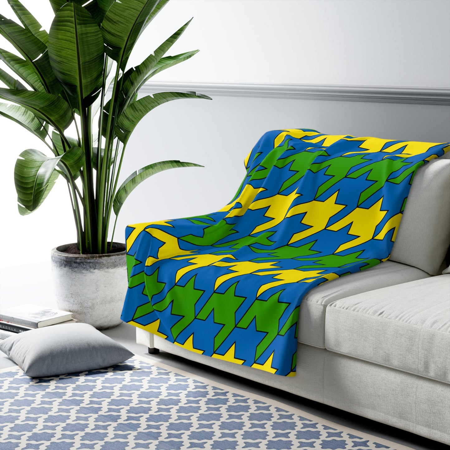 Gabon Retro Houndstooth Blanket Throw
