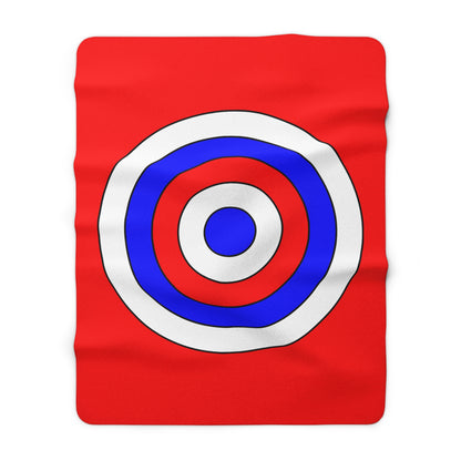 Red, White, Blue Retro Target Blanket Throw