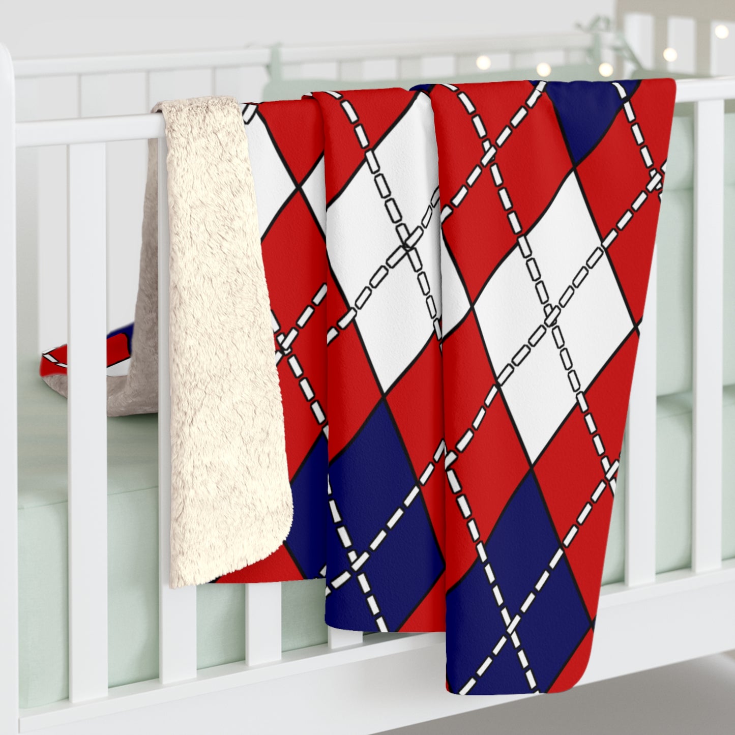 Nepal Retro Argyle Blanket Throw