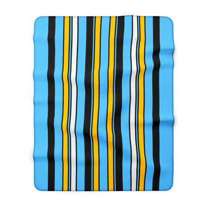 Saint Lucia Retro Stripes Blanket Throw