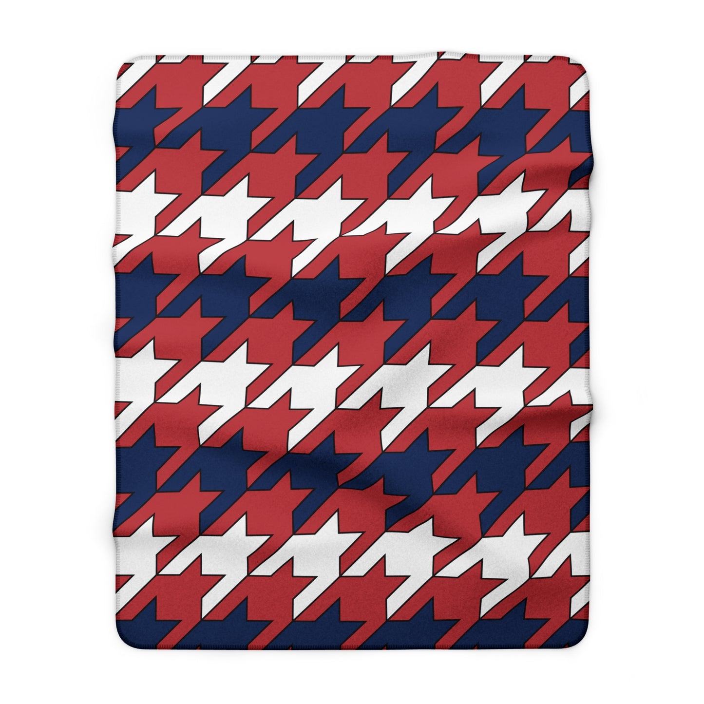 United States Minor Outlying Islands Retro Houndstooth Blanket Throw