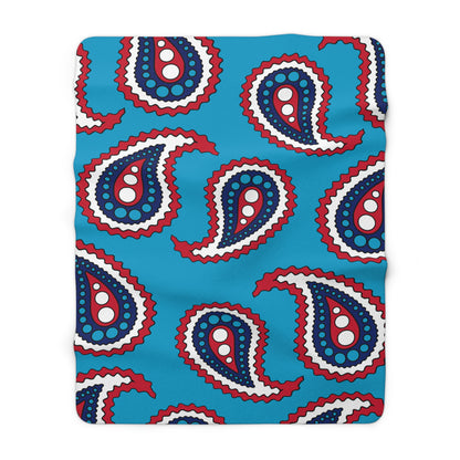 Tuvalu Retro Paisley Blanket Throw
