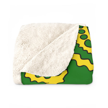 Cocos Islands Retro Paisley Blanket Throw