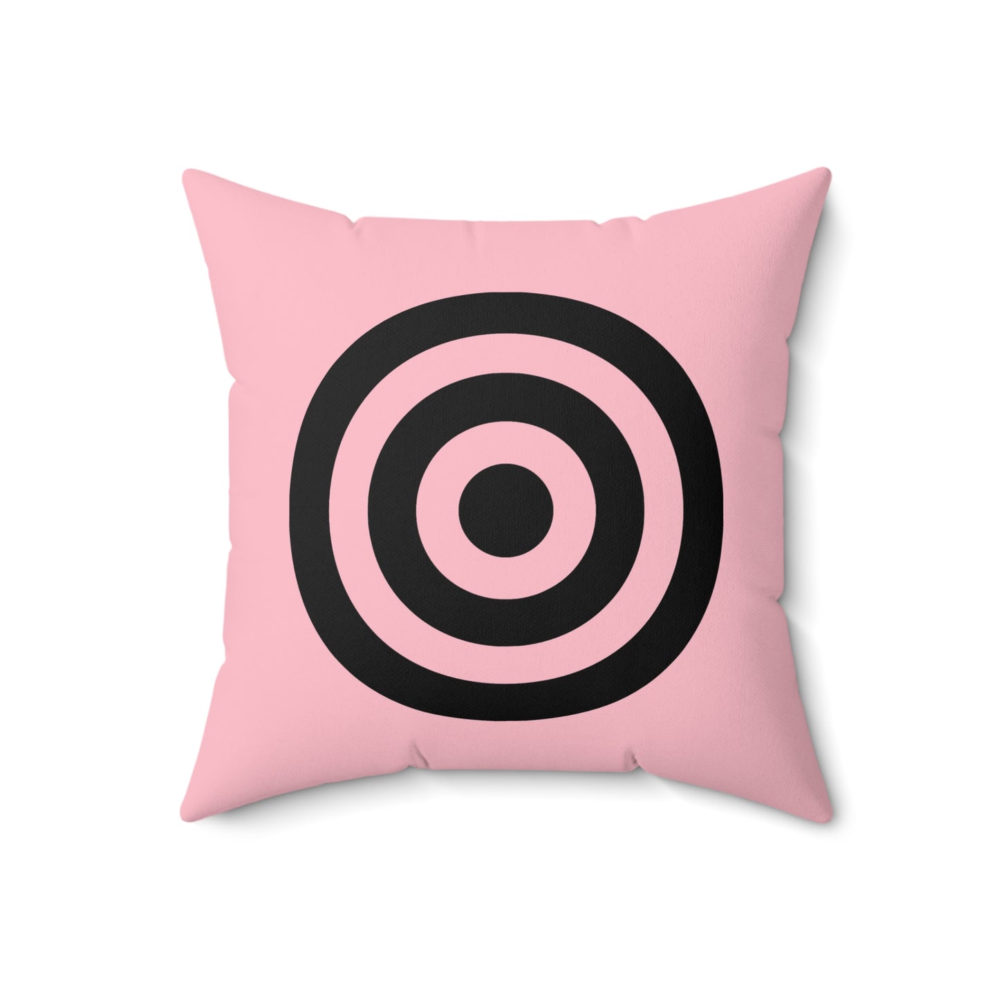 Pink, Black Retro Target Cushion Pillow