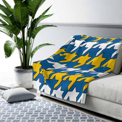 Canary Islands Retro Houndstooth Blanket Throw
