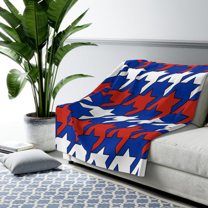 Russia Retro Houndstooth Blanket Throw