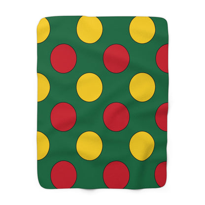 Ghana Retro Polka Dots Blanket Throw