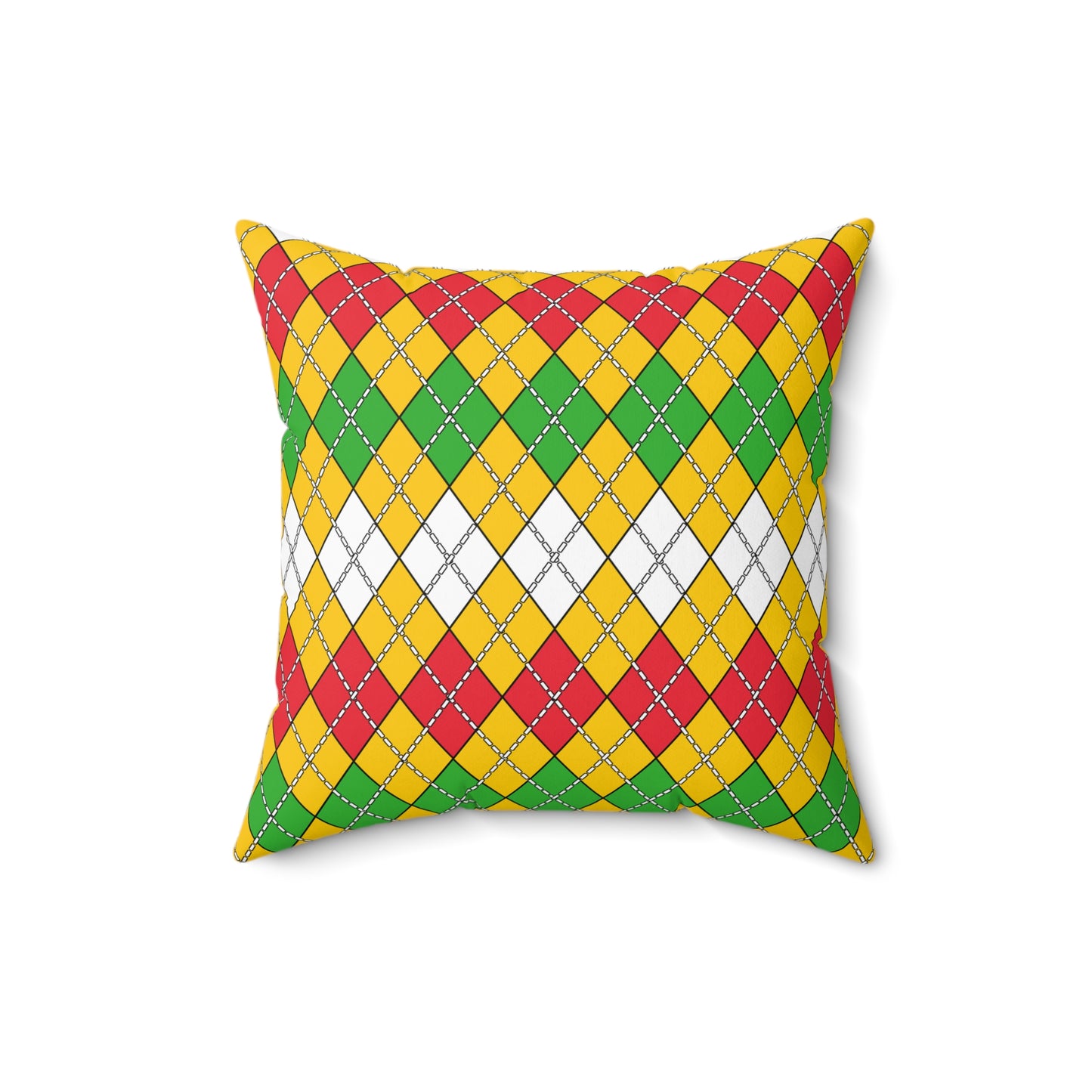Myanmar Retro Argyle Cushion Pillow