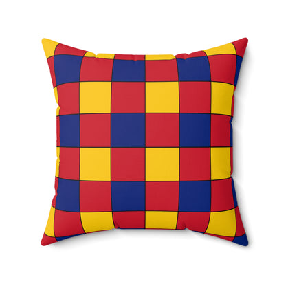 Venezuela Retro Check Cushion Pillow