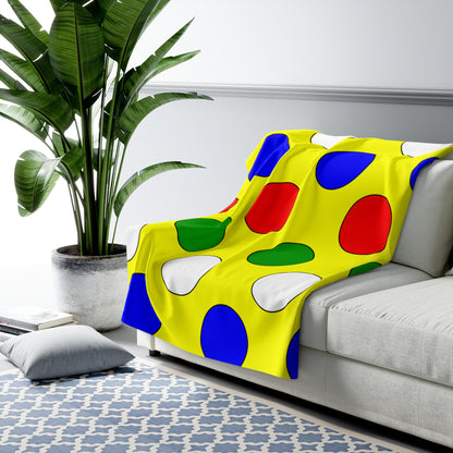 Central African Republic Retro Polka Dots Blanket Throw