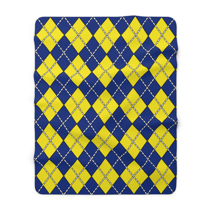 Curacao Retro Argyle Blanket Throw