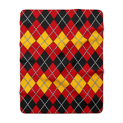 Timor Leste Retro Argyle Blanket Throw