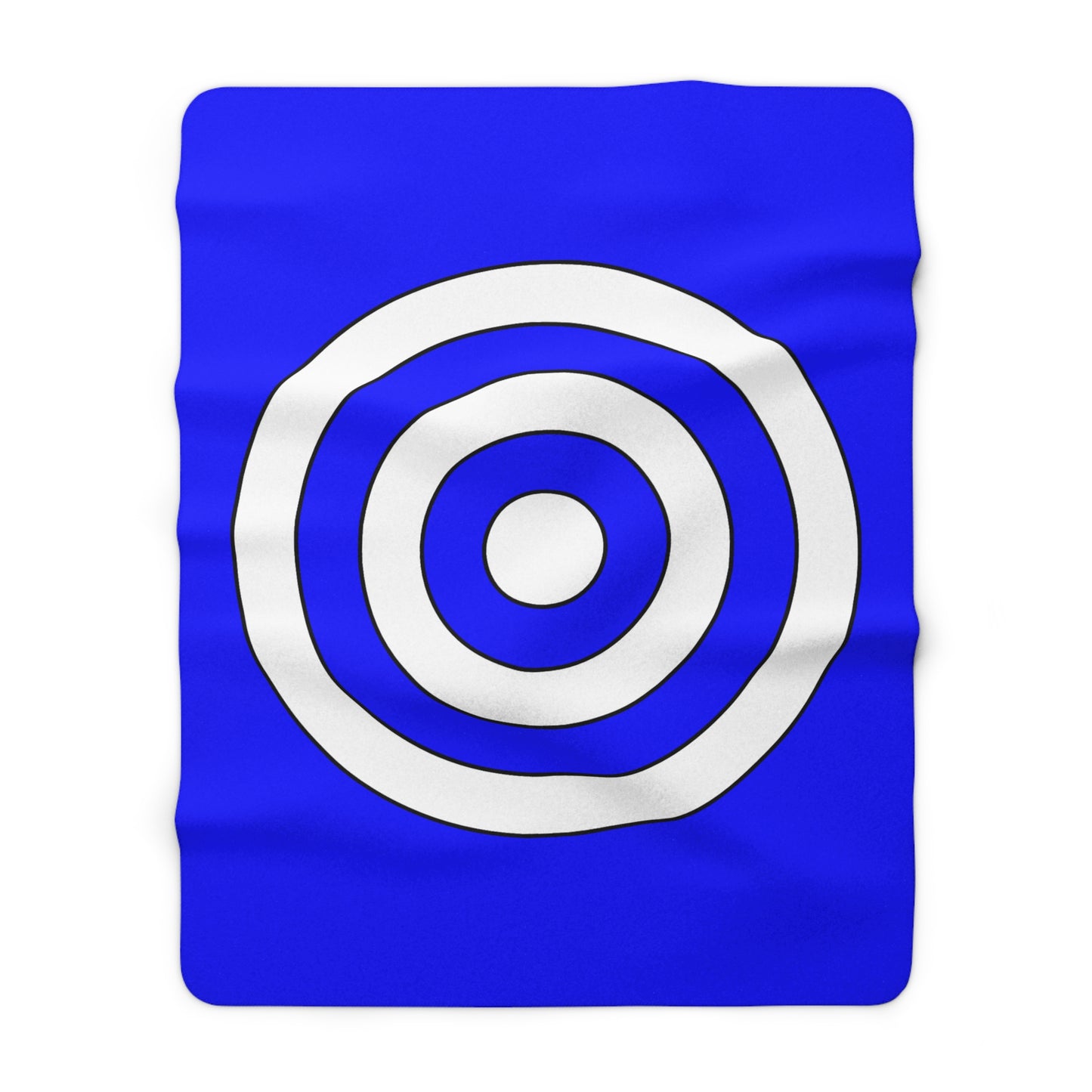 Blue, White Retro Target Blanket Throw
