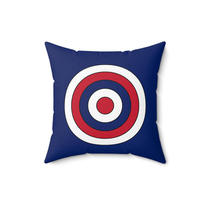 Ascension Island Retro Target Cushion Pillow