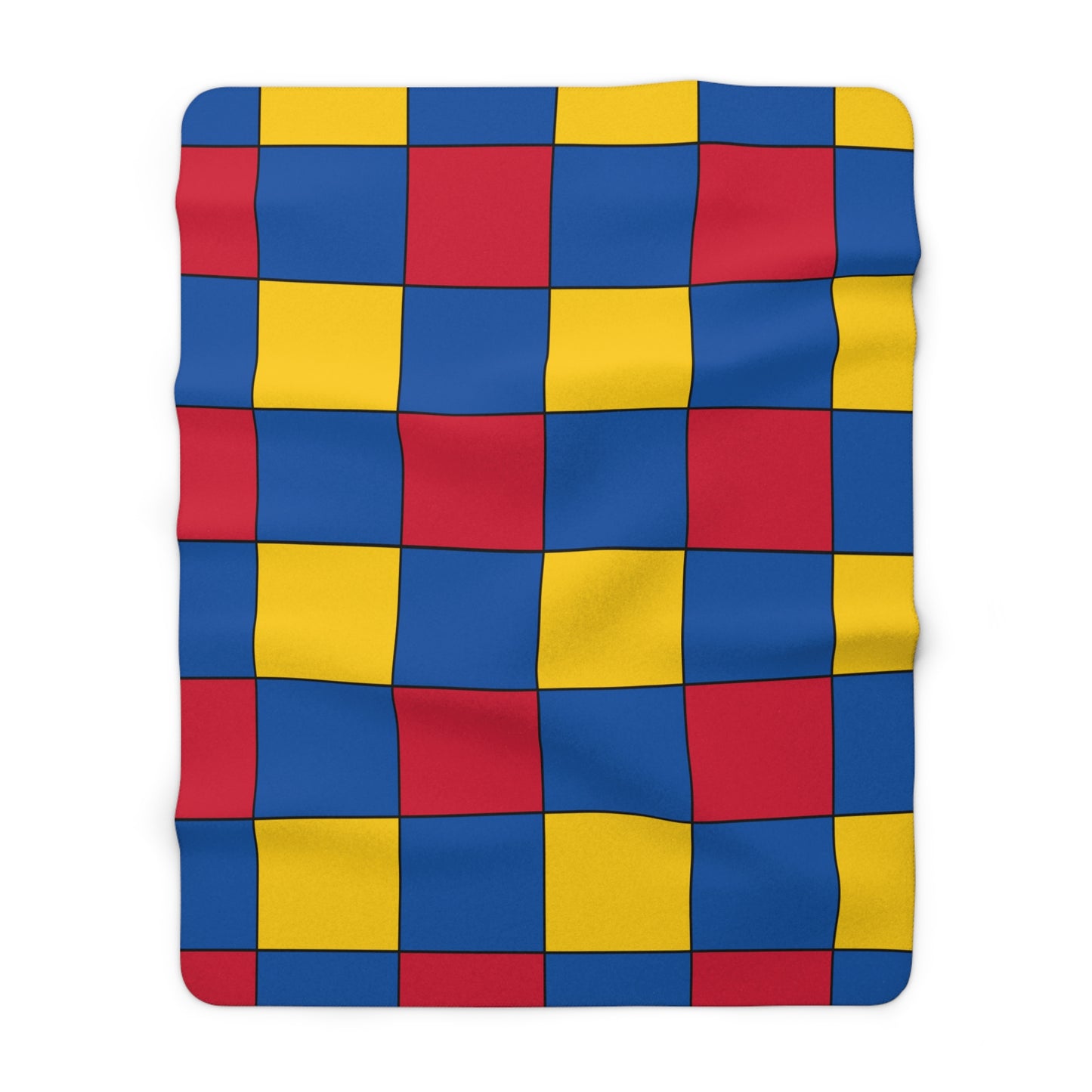 Aland Islands Retro Check Blanket Throw