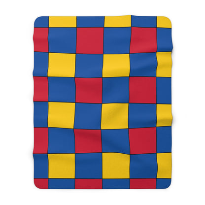Aland Islands Retro Check Blanket Throw