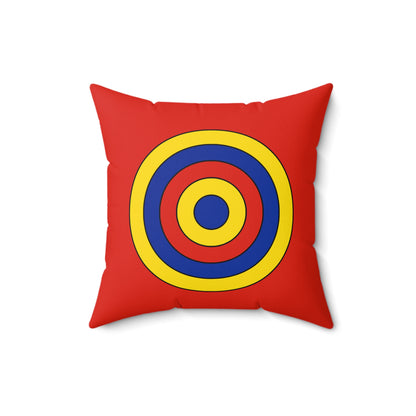 Romania Retro Target Cushion Pillow