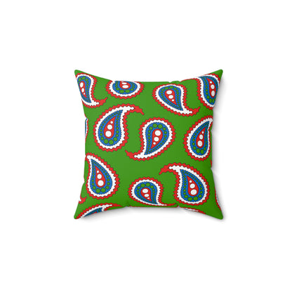 Equatorial Guinea Retro Paisley Cushion Pillow