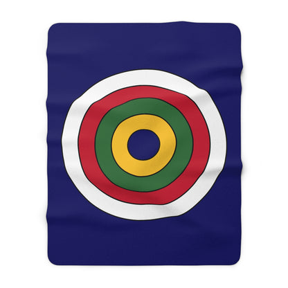 British Virgin Islands Retro Target Blanket Throw