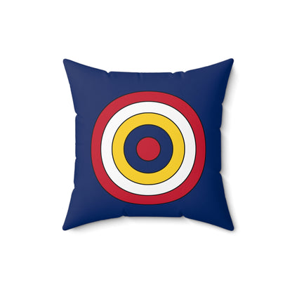 Turks And Caicos Islands Retro Target Cushion Pillow