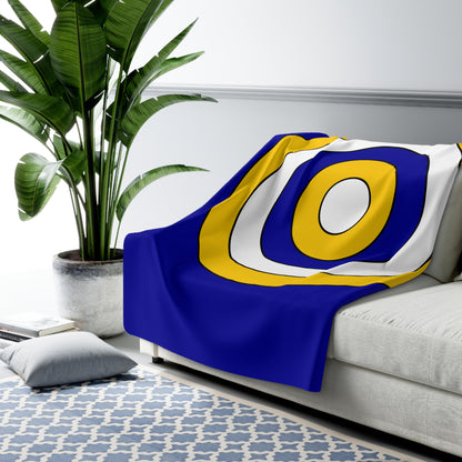 Bosnia And Herzegovina Retro Target Blanket Throw