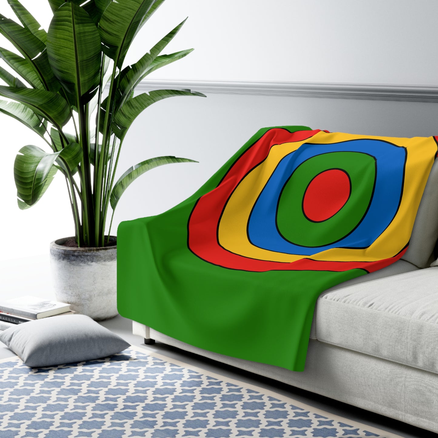 Ethiopia Retro Target Blanket Throw