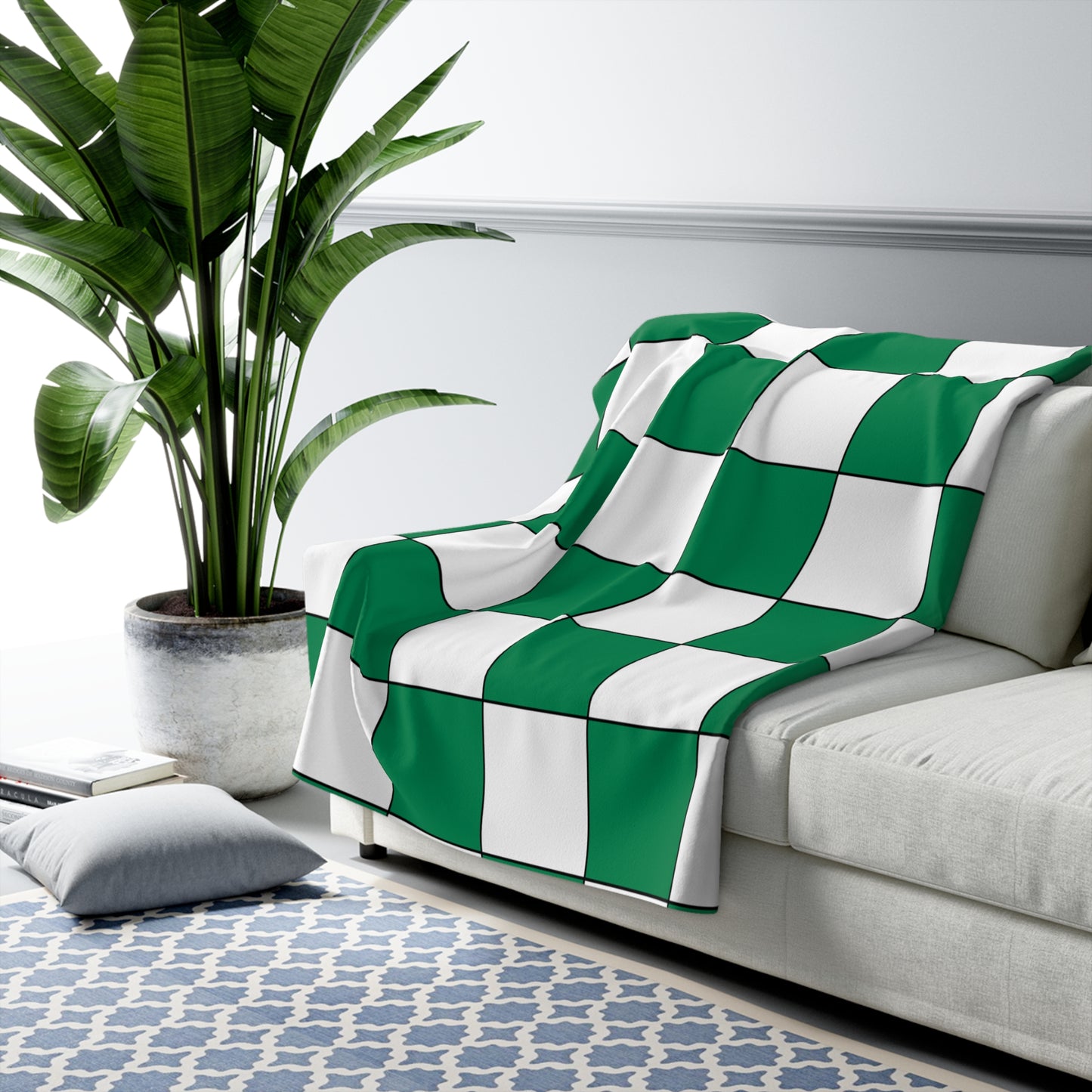Nigeria Retro Check Blanket Throw