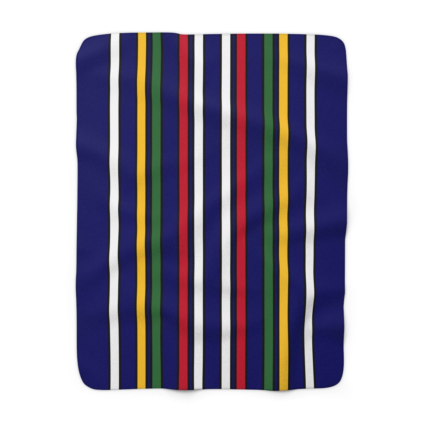 British Virgin Islands Retro Stripes Blanket Throw