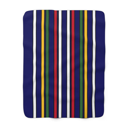 British Virgin Islands Retro Stripes Blanket Throw