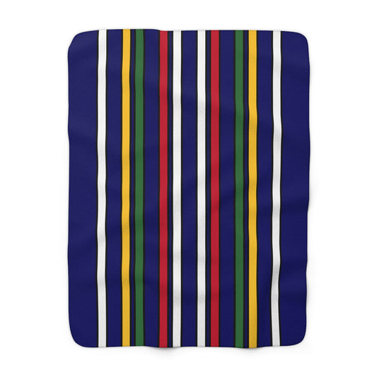 British Virgin Islands Retro Stripes Blanket Throw