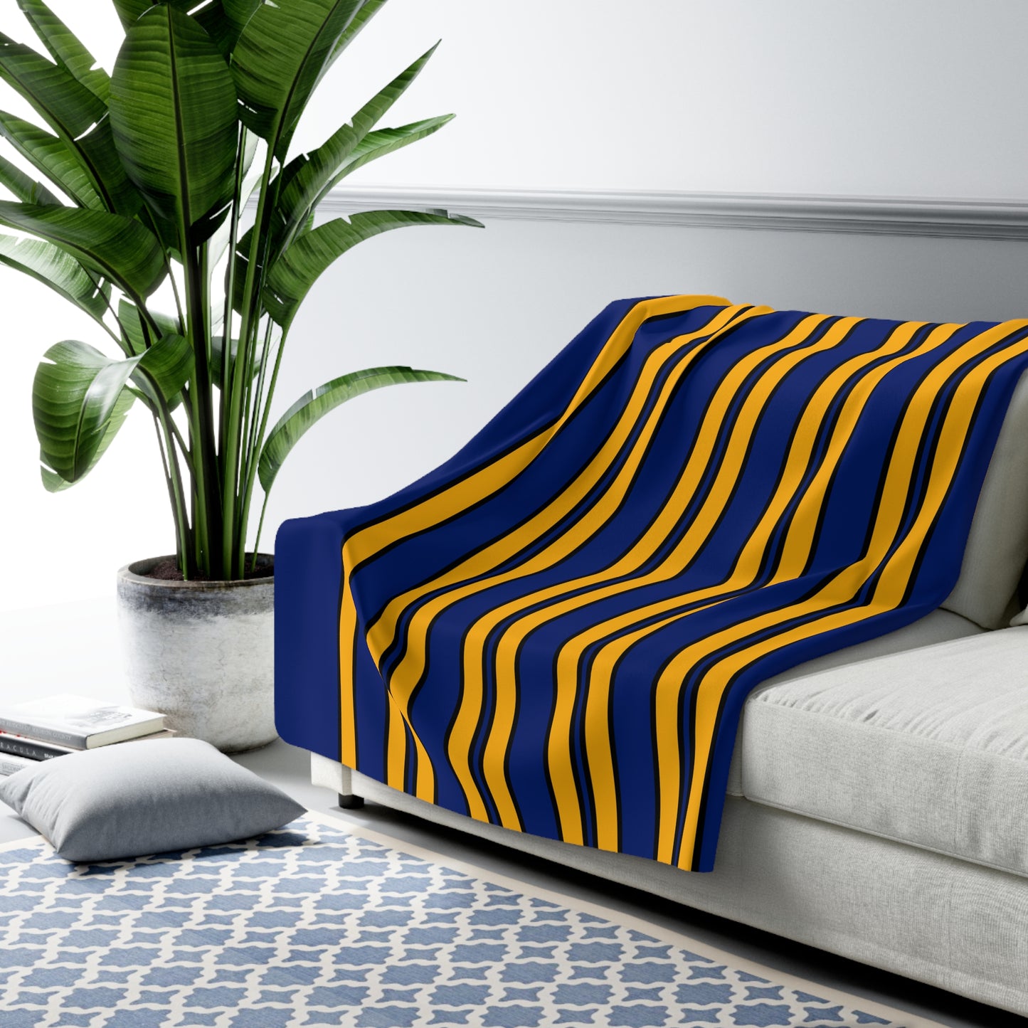 Nauru Retro Stripes Blanket Throw