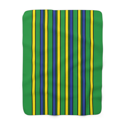 Brazil Retro Stripes Blanket Throw