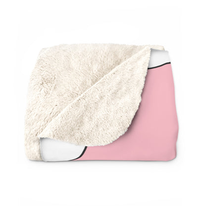 Pink, White Retro Polka Dots Blanket Throw