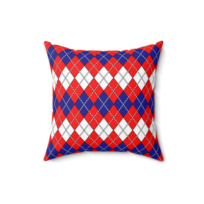 Croatia Retro Argyle Cushion Pillow