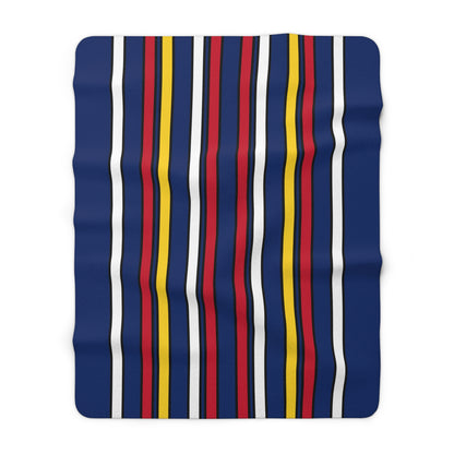 Turks And Caicos Islands Retro Stripes Blanket Throw
