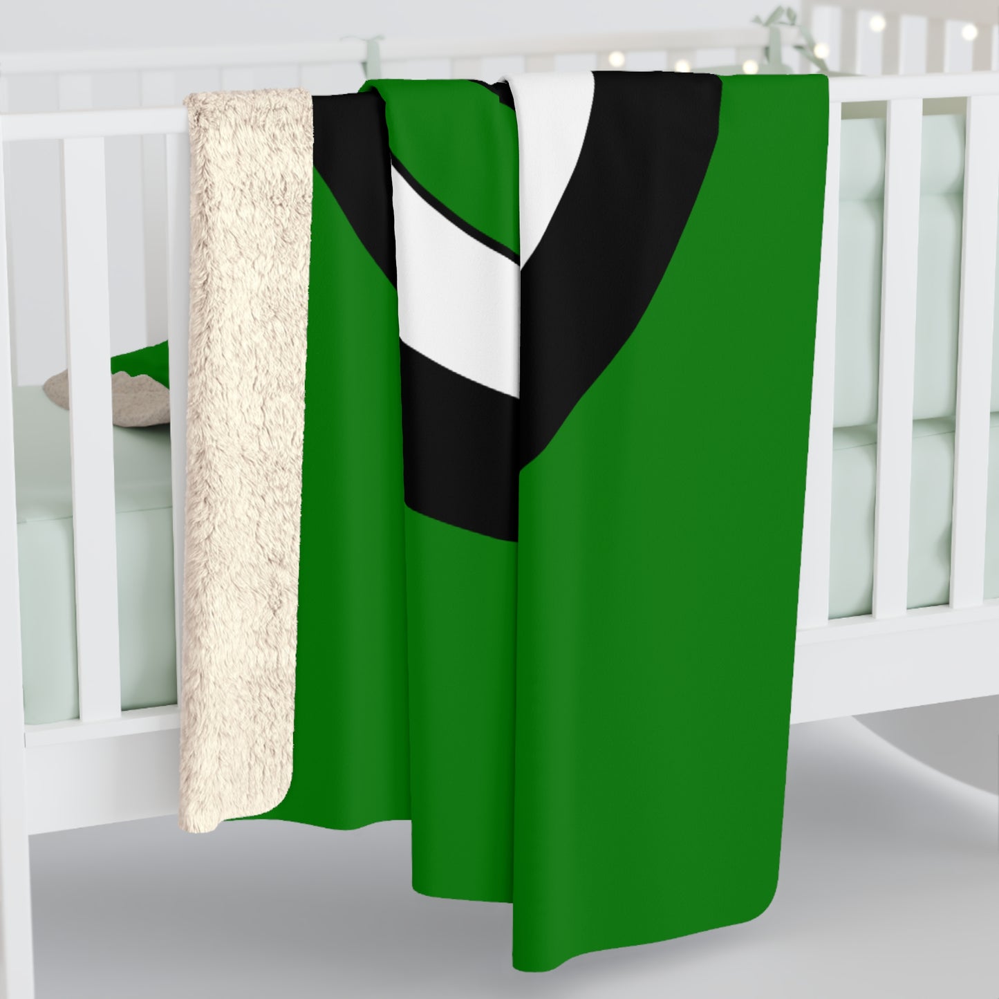 Green, Black, White Retro Target Blanket Throw