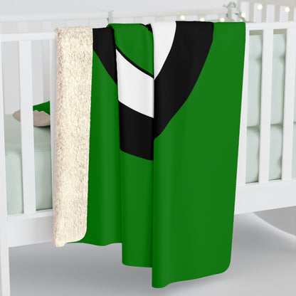Green, Black, White Retro Target Blanket Throw