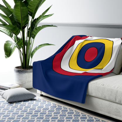 Turks And Caicos Islands Retro Target Blanket Throw
