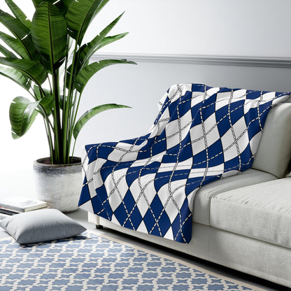 Finland Retro Argyle Blanket Throw
