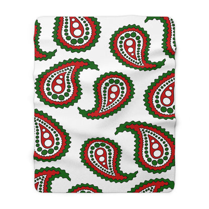 Tajikistan Retro Paisley Blanket Throw