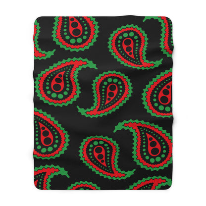Libya Retro Paisley Blanket Throw