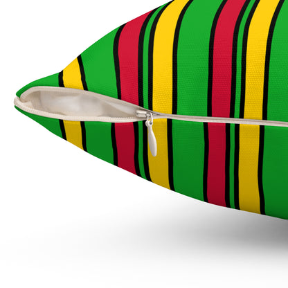 Sao Tome And Principe Retro Stripes Cushion Pillow