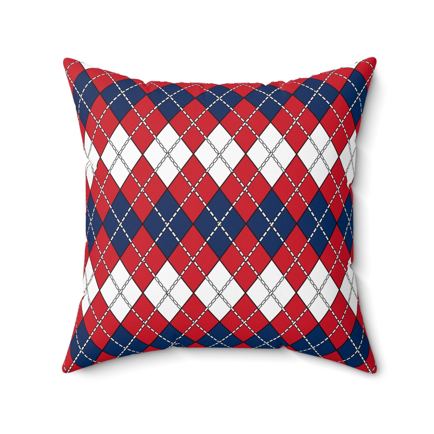 Dominican Republic Retro Argyle Cushion Pillow