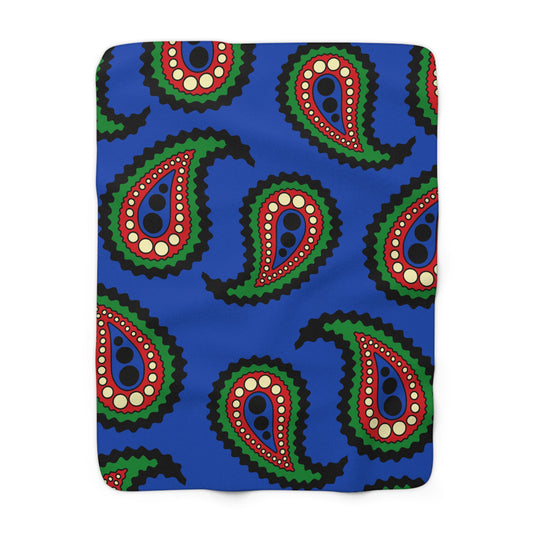 South Sudan Retro Paisley Blanket Throw