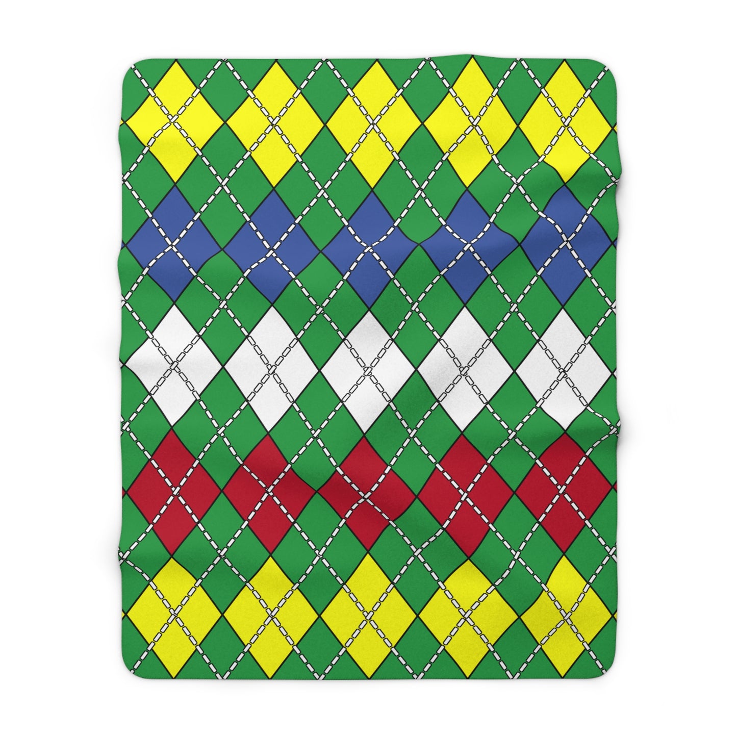 Comoros Retro Argyle Blanket Throw
