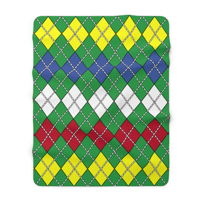 Comoros Retro Argyle Blanket Throw
